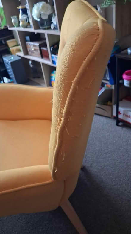 Photo of free Yellow chair (ST3 5TA Anchor rd area.) #3
