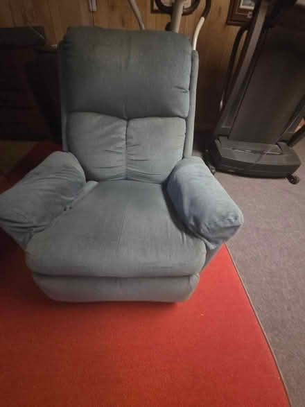 Photo of free Recliner fabric blue/gray (Menomonee falls) #1