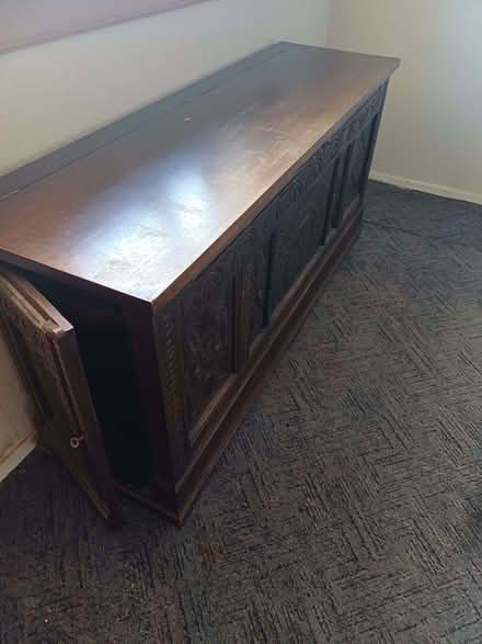 Photo of free Heavy wooden cabinet. (Dunfermline KY11) #1