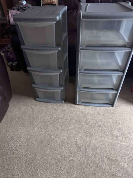 Photo of free 2 pairs plastic drawers (Bath) #1