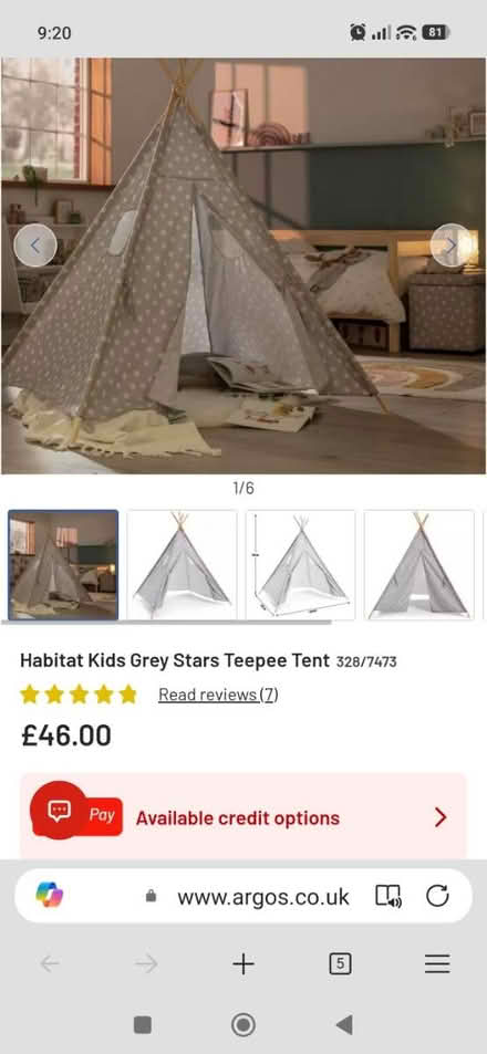 Photo of free Kids tent (Upper Norwood SE19) #1