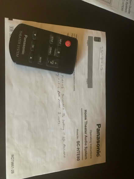 Photo of free Panasonic home theatre audio system (Dawes Green RH2) #3