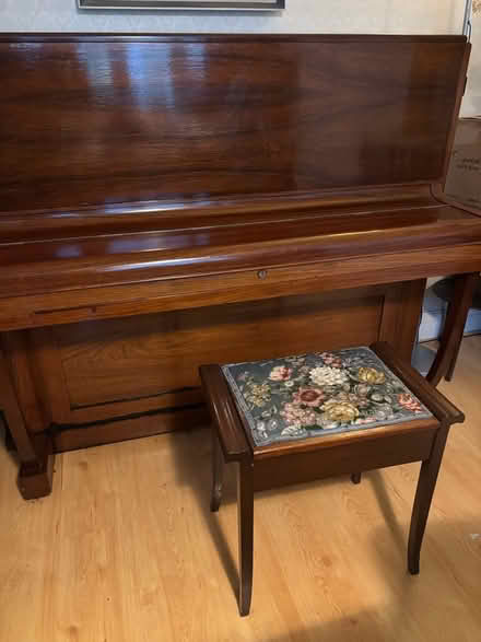Photo of free Broadwood upright piano with stool (West Norwood SE27) #2