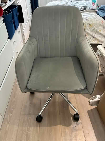 Photo of free Grey Upholstered Office Chair (ST Margarets Church SE13) #1