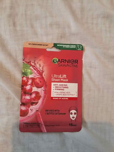 Photo of free Unopened Garnier UltraLift Face Sheet Mask (Loscoe Grange DE75) #1