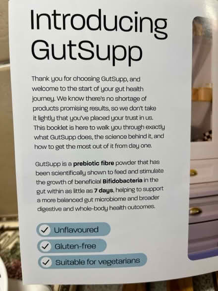Photo of free New GutsUpp gut health supplement (OX11 South Moreton) #2
