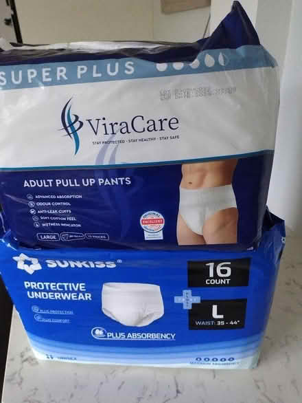 Photo of free 2 Packs of Adult Pull Up Protective Pants (Shinfield RG2) #1