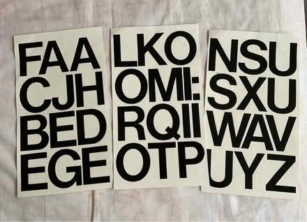 Photo of free Dabidec Self Adhesive Vinyl Letters (Off Chestnut Drive TA1) #3