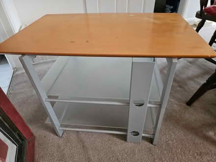 Photo of free TV stand with glass shelves (Whipton Village) #2
