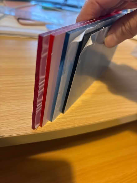 Photo of free Small Coloured acrylic sheets (Ashford, Surrey TW15) #1