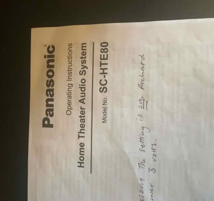 Photo of free Panasonic home theatre audio system (Dawes Green RH2) #2