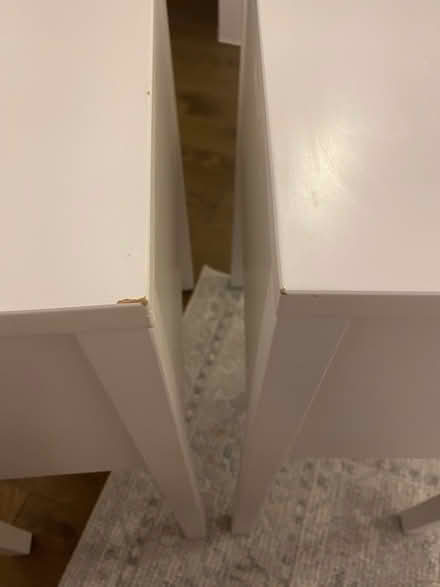 Photo of free Two matching white bedside cabinets with single drawer each (Shepherds Bush W6) #3