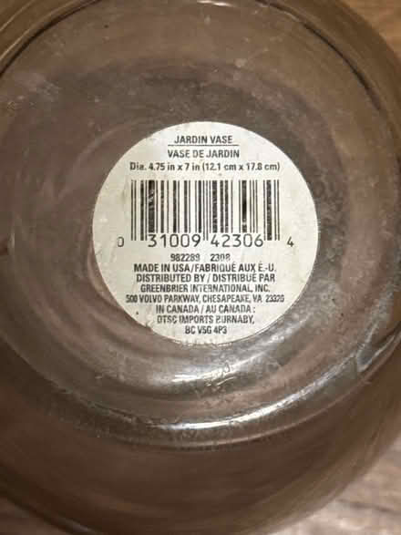 Photo of free 7 Inch Glass Vase (Clason Point Bronx NY) #2