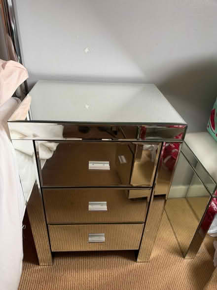 Photo of free 2 Mirrored bed side table (St Julians AL1) #1