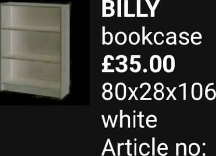 Photo of free BILLY bookcase small white (Kings Park G44) #1