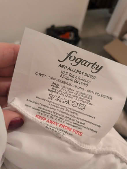 Photo of free 10.5 tog double duvet (Potters Bar EN6) #2