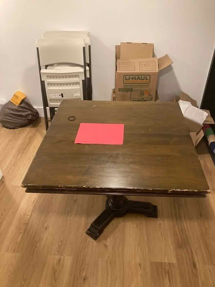 Photo of free 3 ft square pedestal table (Brooklyn—park slope 11215) #2
