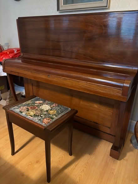 Photo of free Broadwood upright piano with stool (West Norwood SE27) #4