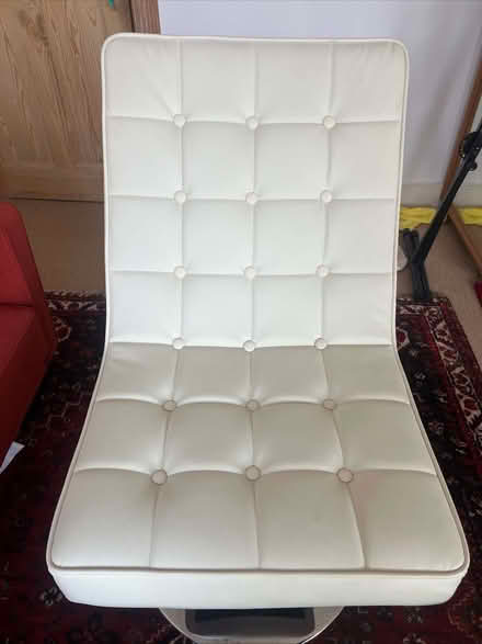 Photo of free Stylish white recliner and footstood (Wood Green N22) #2