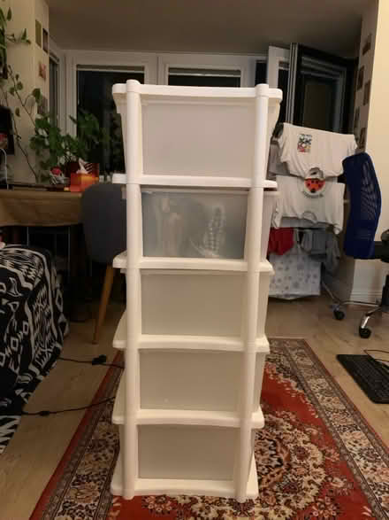 Photo of free Plastic storage shelve unit (Preston Park area BN1) #3