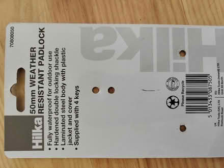 Photo of free Padlock (Pipers Ash CH2) #3