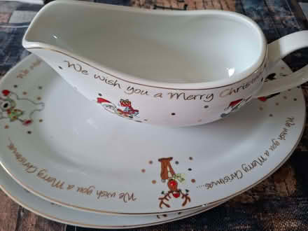 Photo of free Christmas oval plates x 2 and gravy boat (Mereoak Park RG2) #1