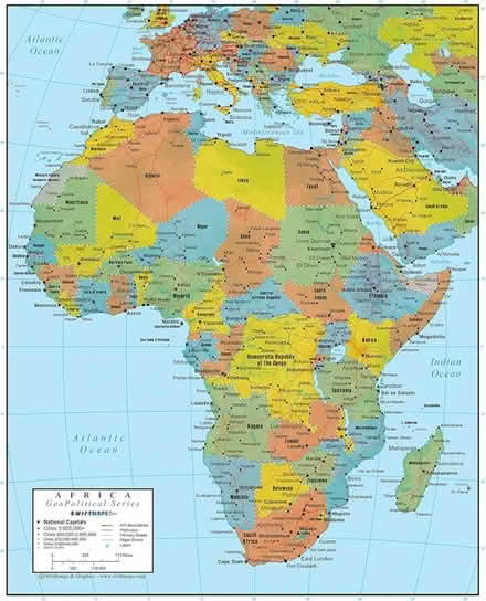 Photo of Africa / Western Africa Wall Map (Headington, OX3) #1