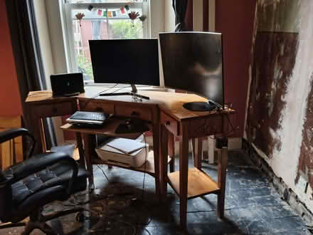 Photo of free 3 Ash Wood Tables/Desk (Lochend EH6) #3