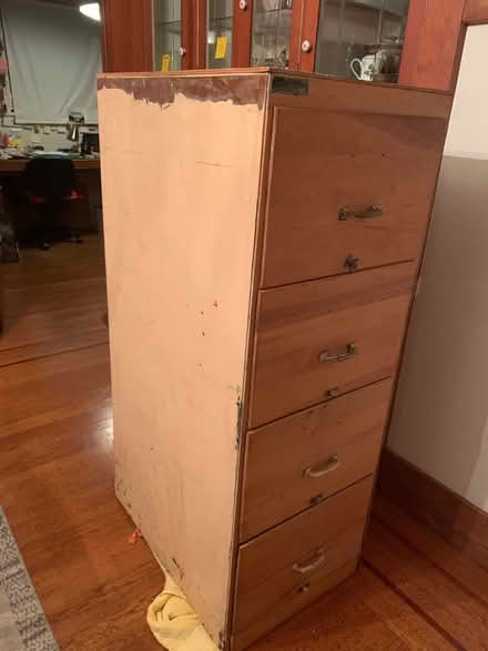 Photo of free File cabinet wooden 4 drawers (Oakland) #2