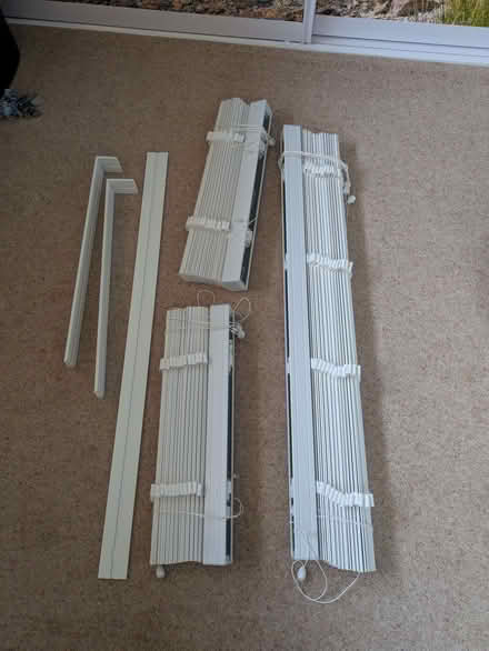 Photo of free 3 White Venetian Blinds (Rowney Green B48) #1