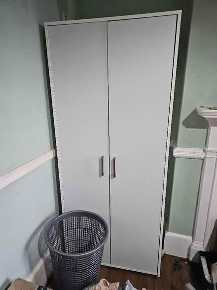 Photo of free Double wardrobe, white. IKEA style. (Fords Farm RG30) #1