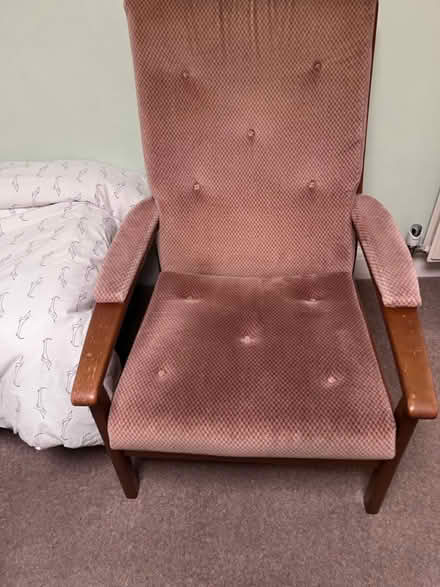 Photo of free Upholstered upright chair (Near Epsom KT20) #1