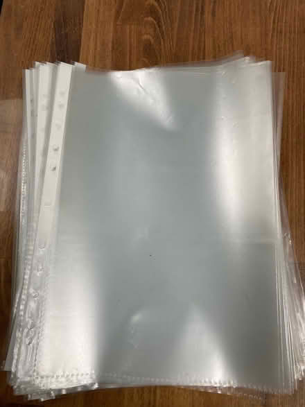 Photo of free A4 plastic sleeves (Heaton Chapel SK4) #1