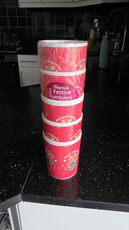 Photo of free 5 xmas tumblers (Northolt) #1