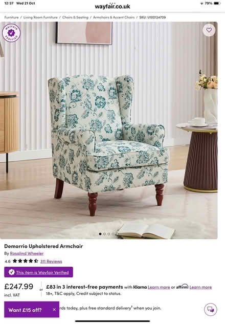 Photo of free Pair of brand new armchairs (SN10) #1