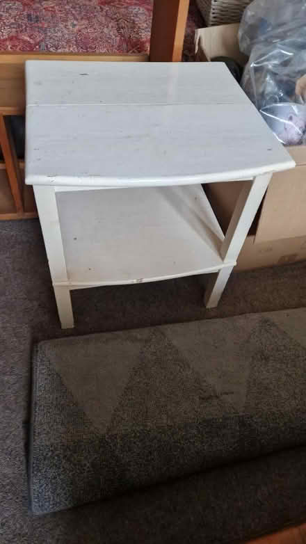Photo of free Small White Solid Wood Table (Chiswick W4) #1