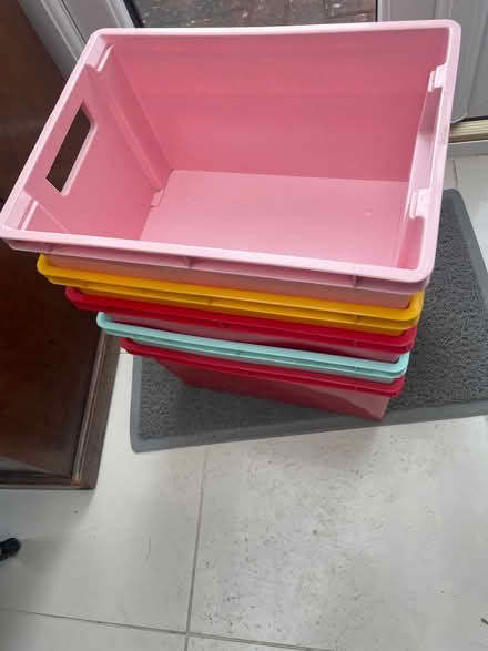 Photo of free Five small stack and store boxes (Addiscombe CR0) #2