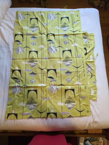 Photo of free Sanderson pale green 'mobiles' fabric (Halton LA2) #1