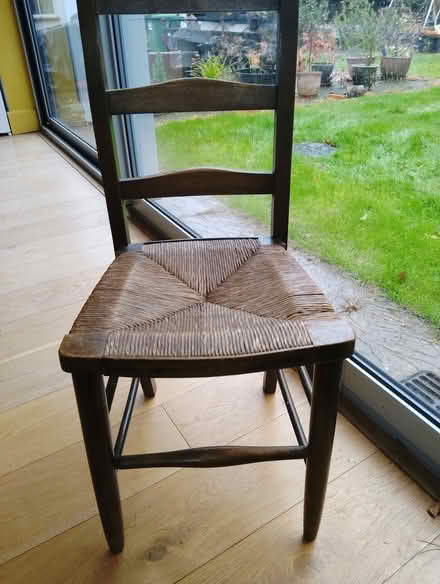 Photo of free Two traditional wooden chairs with woven seats (Dacorum HP5) #3