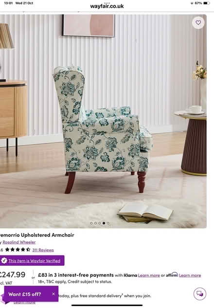 Photo of free Pair of brand new armchairs (SN10) #2