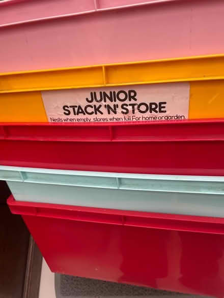 Photo of free Five small stack and store boxes (Addiscombe CR0) #3