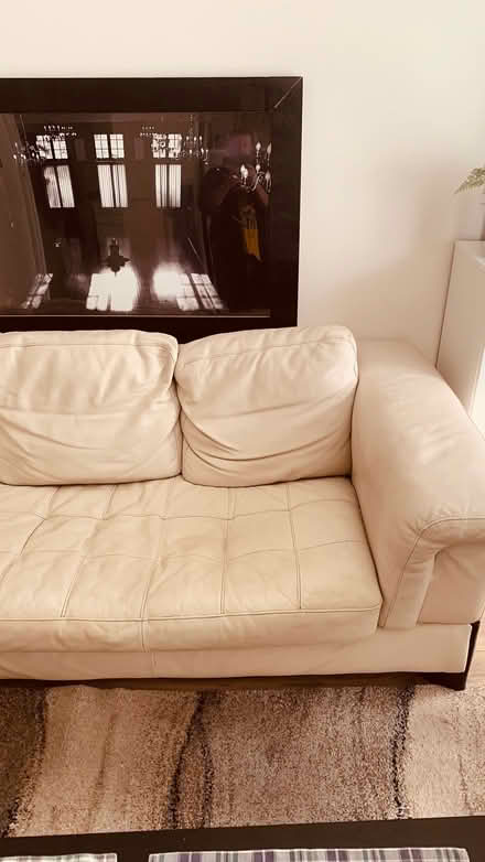 Photo of free Leather beige corner sofa (North Finchley N12) #3
