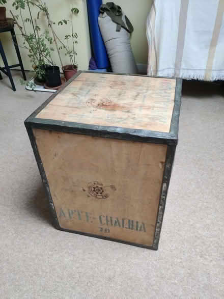 Photo of free Vintage wooden tea chest side table (Roseburn EH12) #1
