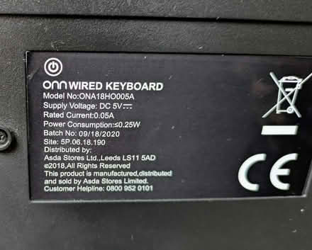 Photo of free Onn Wired Keyboard (Littleover DE23) #2