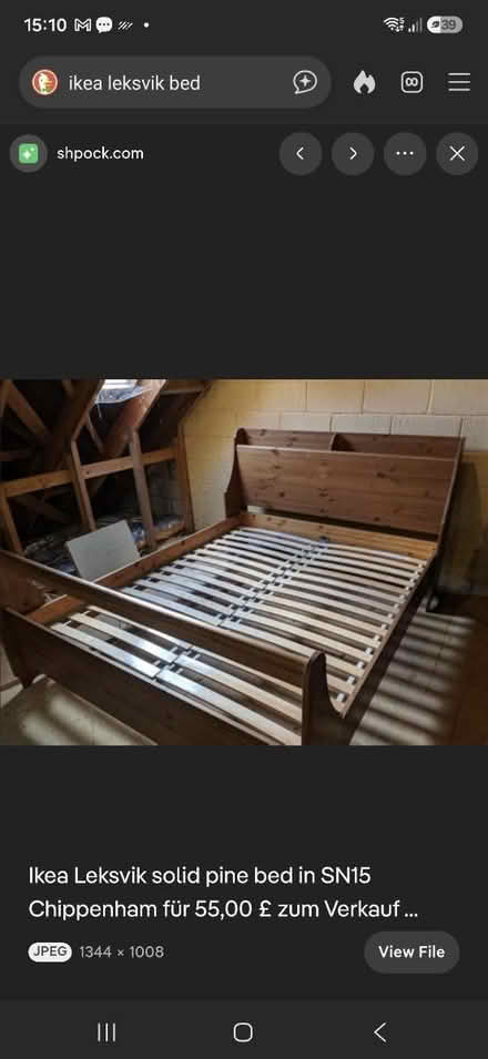 Photo of free Ikea sleigh bed (East dulwich SE22) #1
