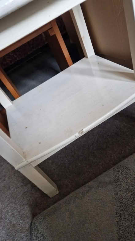 Photo of free Small White Solid Wood Table (Chiswick W4) #3