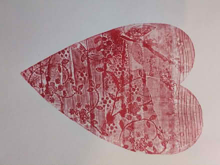 Photo of free 3 x heart collagraph prints (Halton LA2) #2