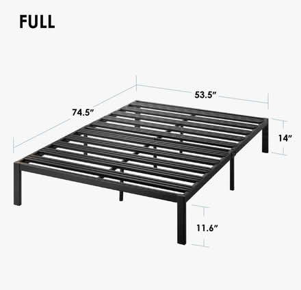 Photo of free Metal platform bed frame (Full) (Horsetooth/Shields) #2