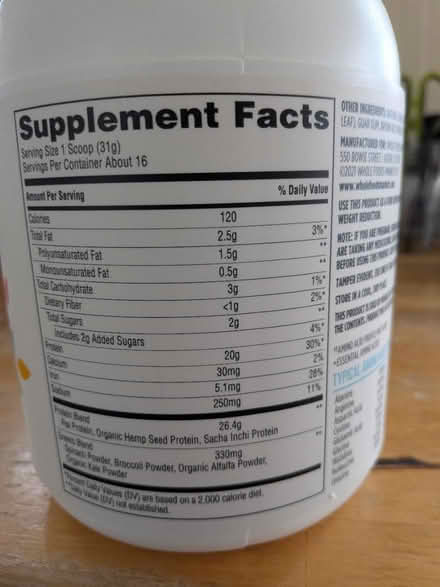 Photo of free Vanilla Protein Powder (Oakland) #3