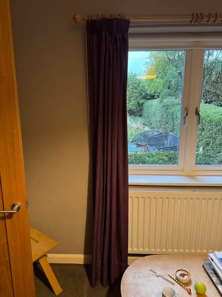 Photo of free Floor length purple curtains (west hitchin SG5) #1